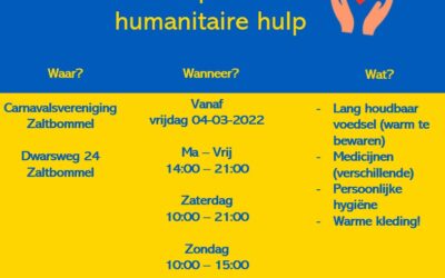 Inzamelactie humanitaire hulp Oekraïne